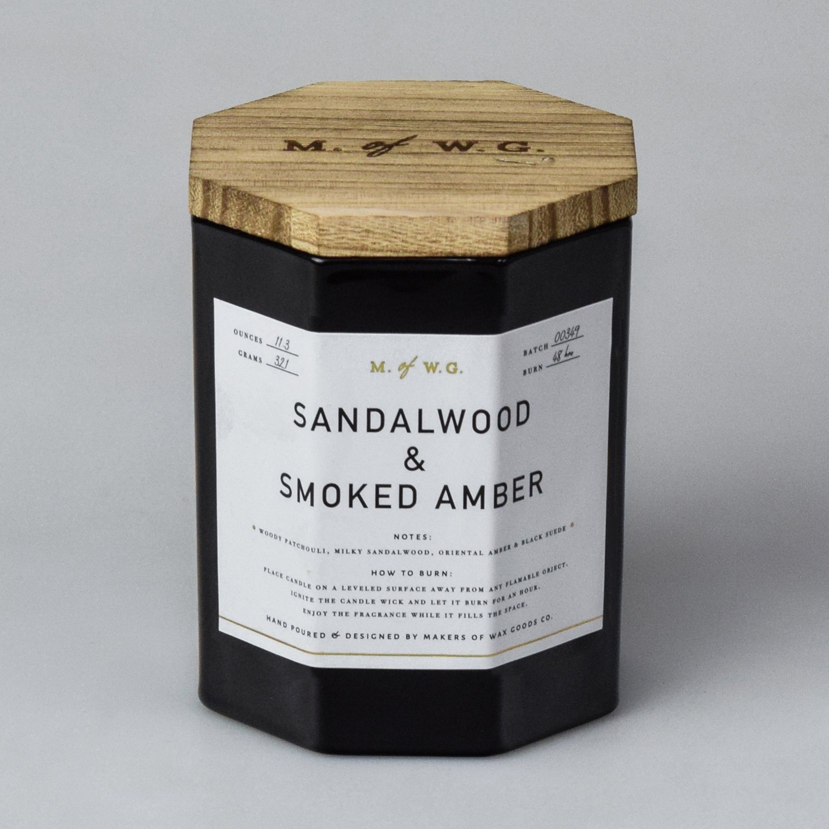 Amber & Sandalwood Candela grande Signature - Candele grandi